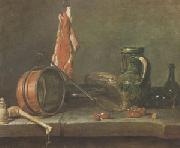Jean Baptiste Simeon Chardin A Lean Diet  With Cooking Utensils (mk05) France oil painting reproduction